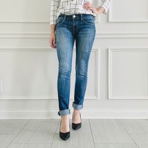 {NV} Dark Washed Straight Leg Jeans